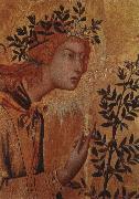 Simone Martini angeln gabriel, bebadelsen oil painting reproduction